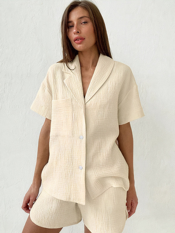 Pyjama en Crépon de Coton | Signature