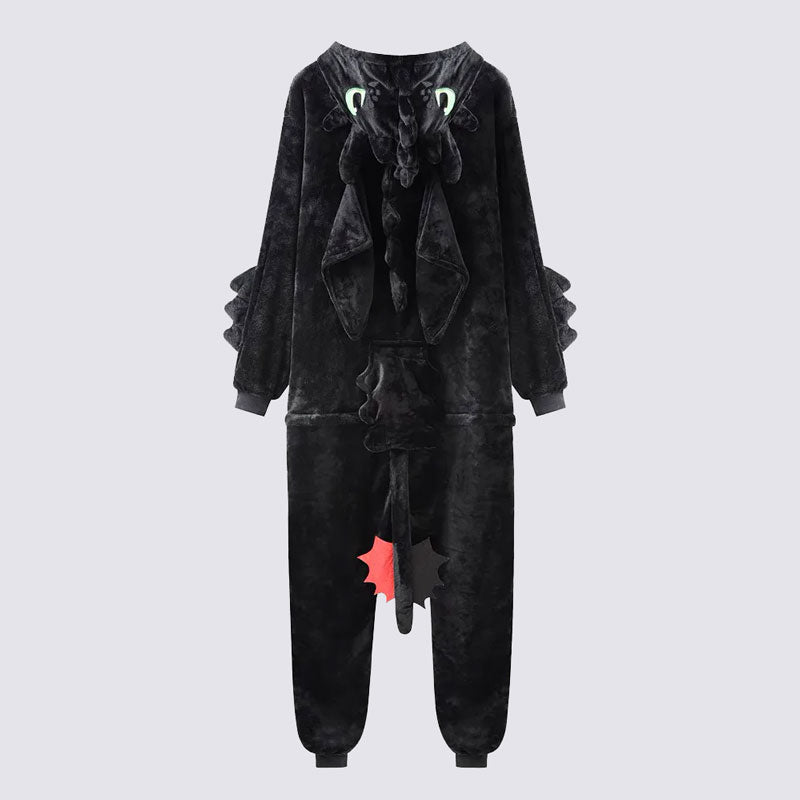 Combinaison Pyjama Femme Dragon Noir Signature