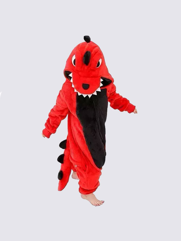 Combinaison Pyjama Pour Fille Dinosaure Rouge DinoKids