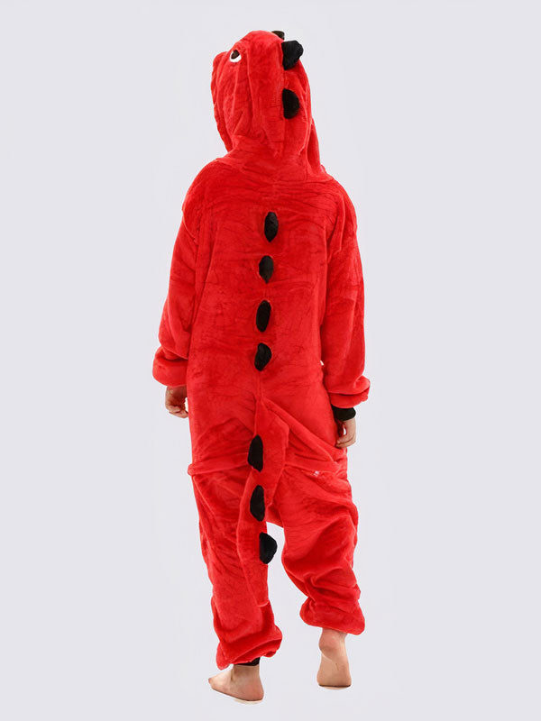 Combinaison Pyjama Pour Fille Dinosaure Rouge DinoKids