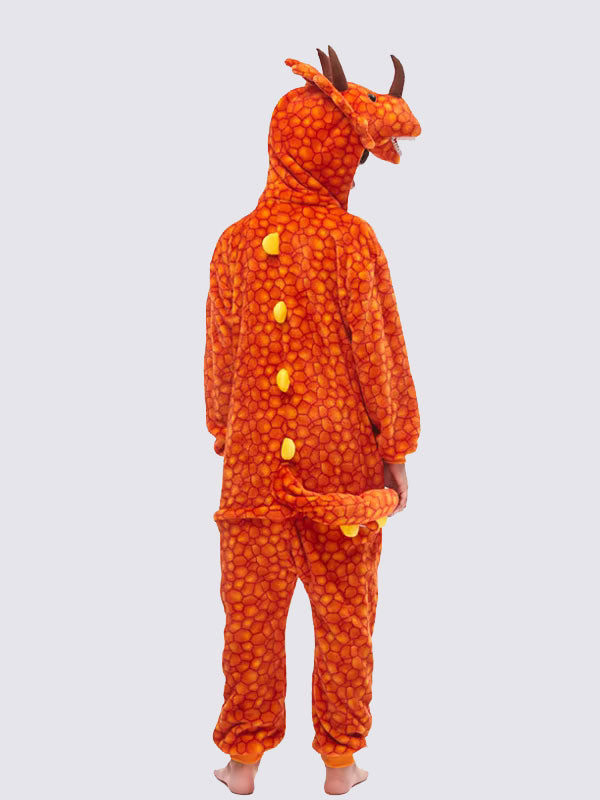 Combinaison Pyjama Garçon | Tricératops Orange