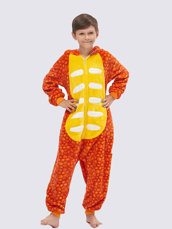 Combinaison Pyjama Garçon | Tricératops Orange