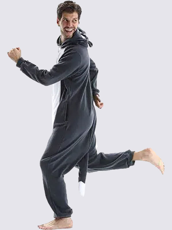 Combinaison Pyjama Pour Homme Loup Gris