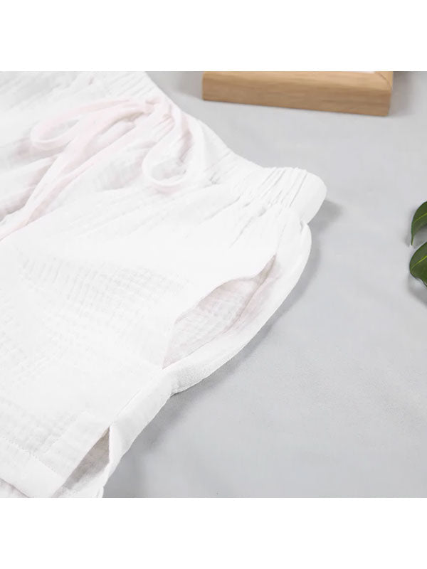 Ensemble Pyjama Short Blanc Pour Femme Douceur de Brume
