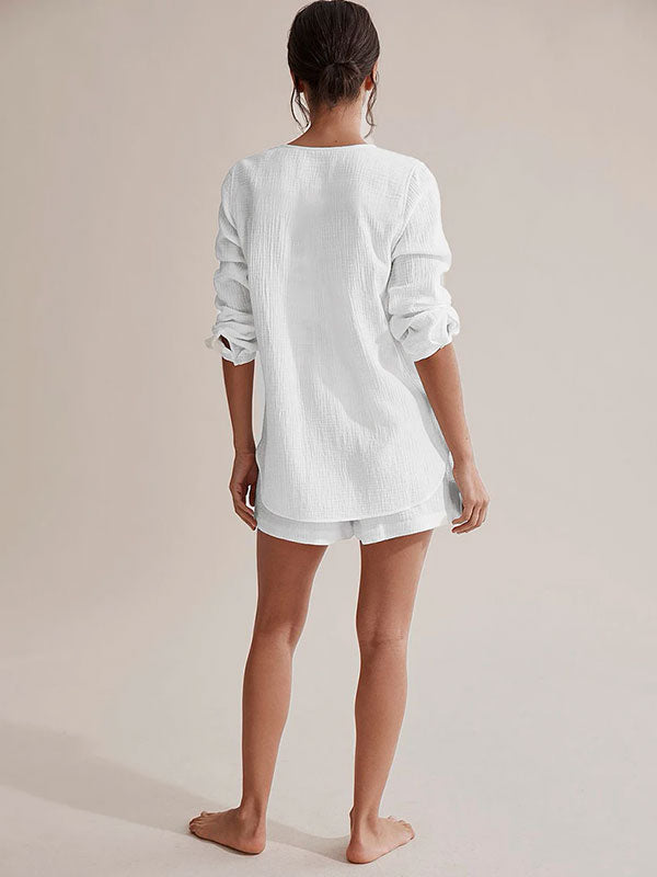 Ensemble Pyjama Short Blanc Pour Femme Douceur de Brume