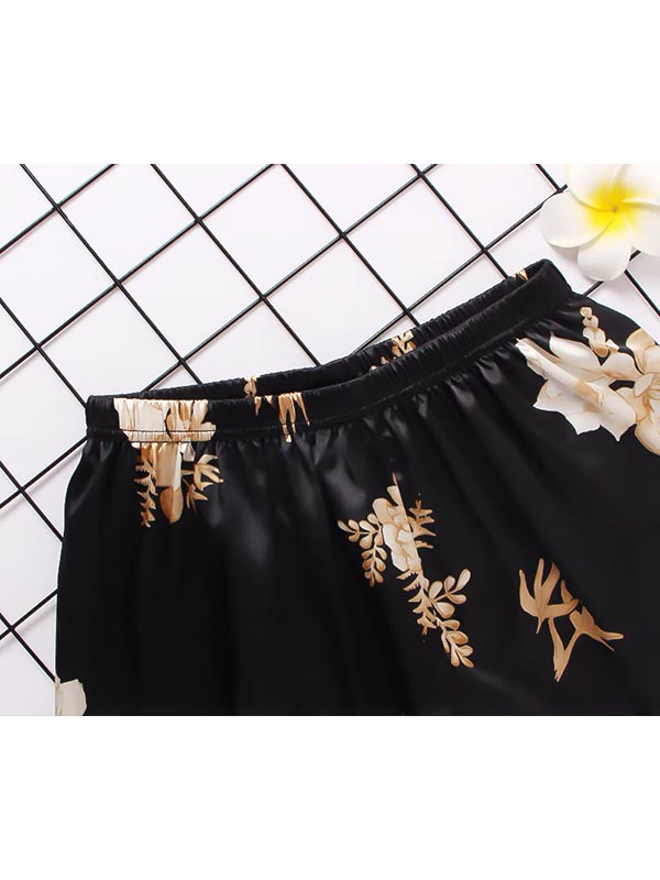 Ensemble Pyjama Short en Satin Pour Femme | Valse des Fleurs
