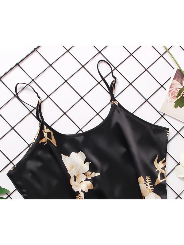 Ensemble Pyjama Short en Satin Pour Femme | Valse des Fleurs