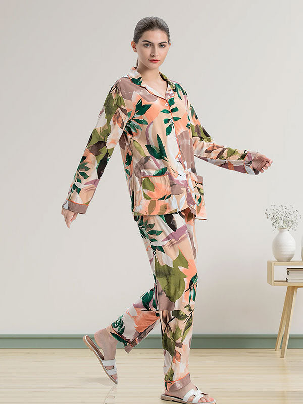 Ensemble Pyjama Pour Femme 2 Pièces: Fleur D'encre