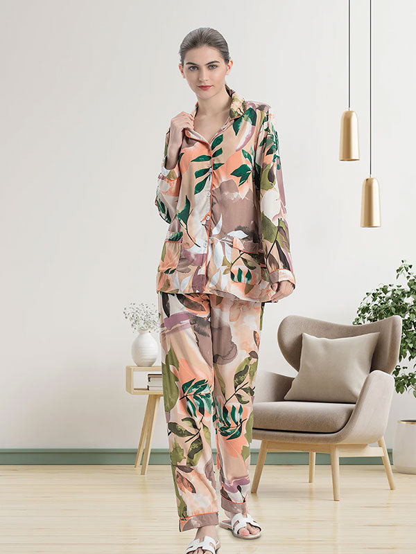 Ensemble Pyjama Pour Femme 2 Pièces: Fleur D'encre