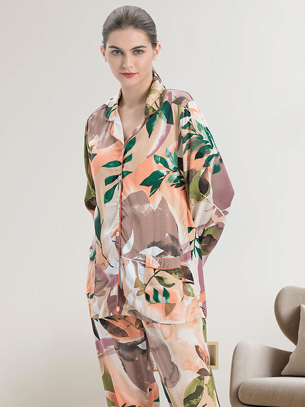 Ensemble Pyjama Pour Femme 2 Pièces: Fleur D'encre
