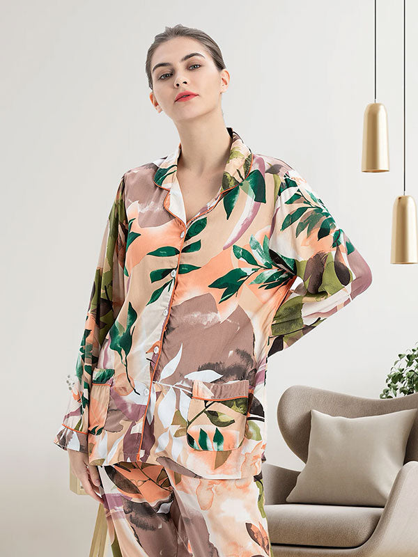 Ensemble Pyjama Pour Femme 2 Pièces: Fleur D'encre