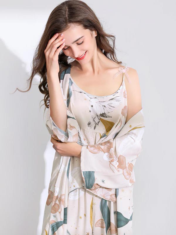 Pyjama en Satin Zéphyr de Printemps