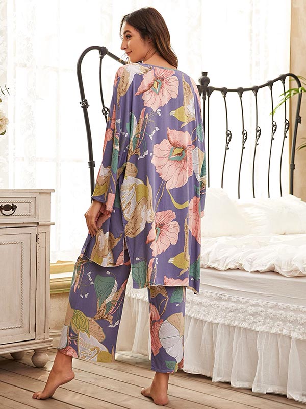 Pyjama 3 Pièces Pour Femmes | Fleur Enchantée, Signature