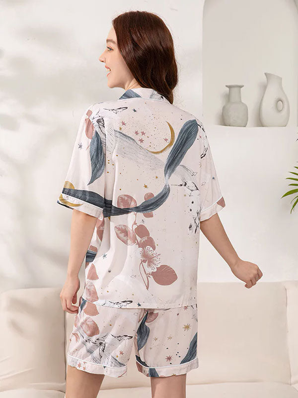Pyjama Chemise Pour Femme 2 Pièces Rayon de Lune