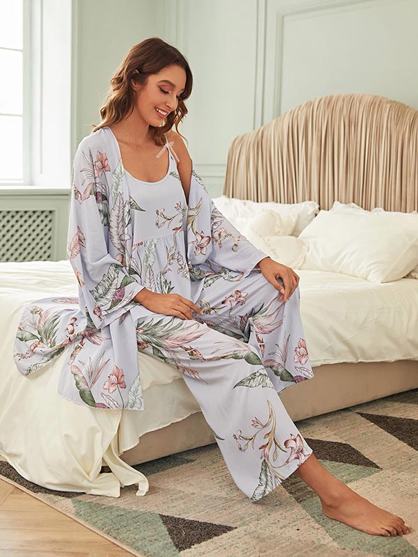Pyjama Chic Pour Femme 3 Pièces | Berceuse de Lavande Luxe