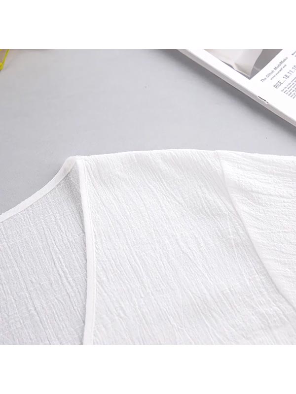 Pyjama Blanc En Coton Pour Femme Reflet de Cristal