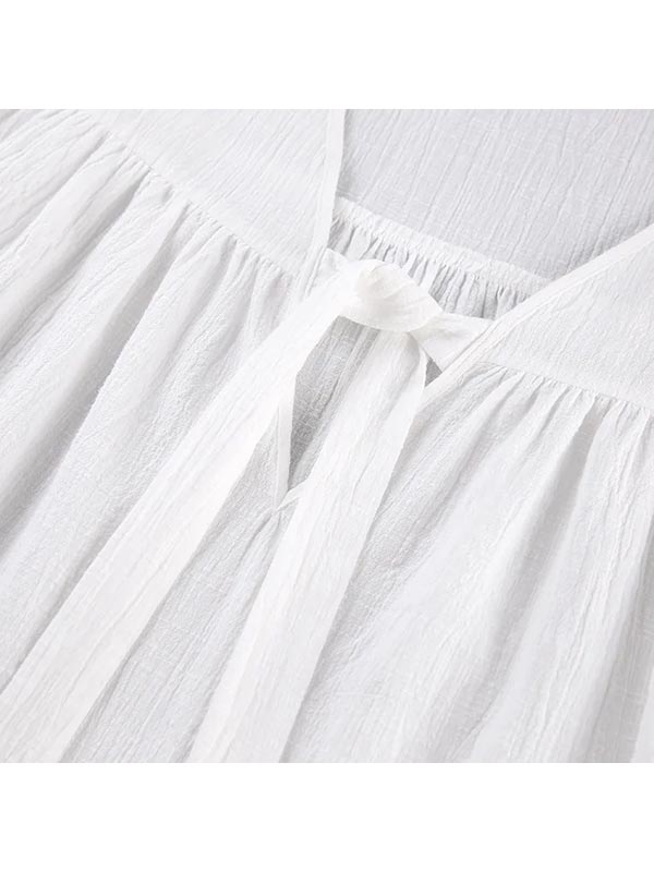 Pyjama Blanc En Coton Pour Femme Reflet de Cristal