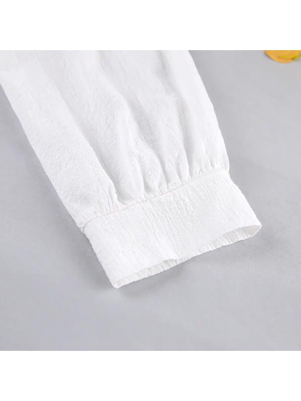 Pyjama Blanc En Coton Pour Femme Reflet de Cristal