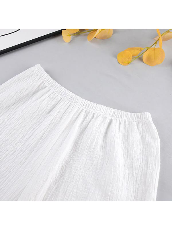 Pyjama Blanc En Coton Pour Femme Reflet de Cristal