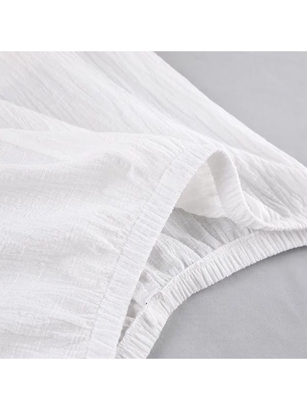Pyjama Blanc En Coton Pour Femme Reflet de Cristal
