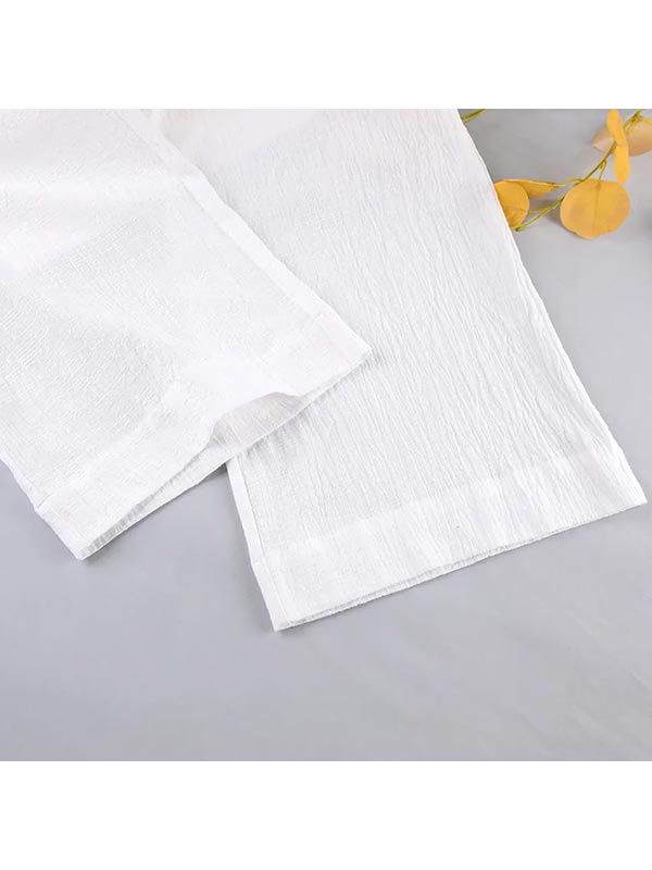 Pyjama Blanc En Coton Pour Femme Reflet de Cristal