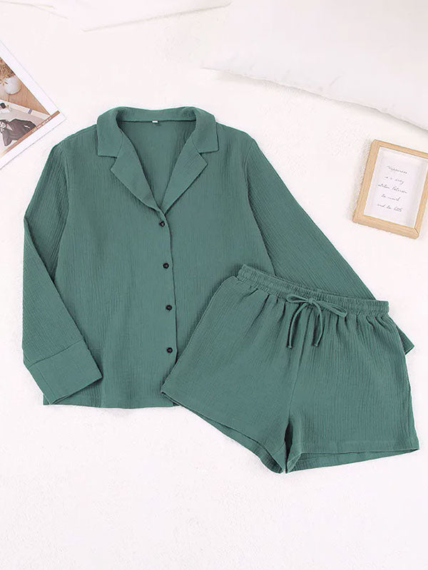Pyjama en coton pour femme Lueur d'Émeraude | Signature
