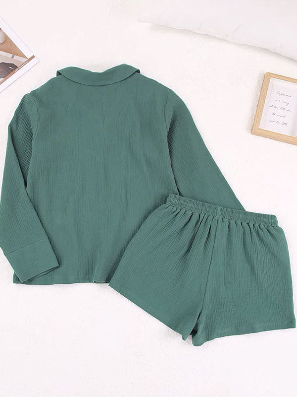 Pyjama en coton pour femme Lueur d'Émeraude | Signature