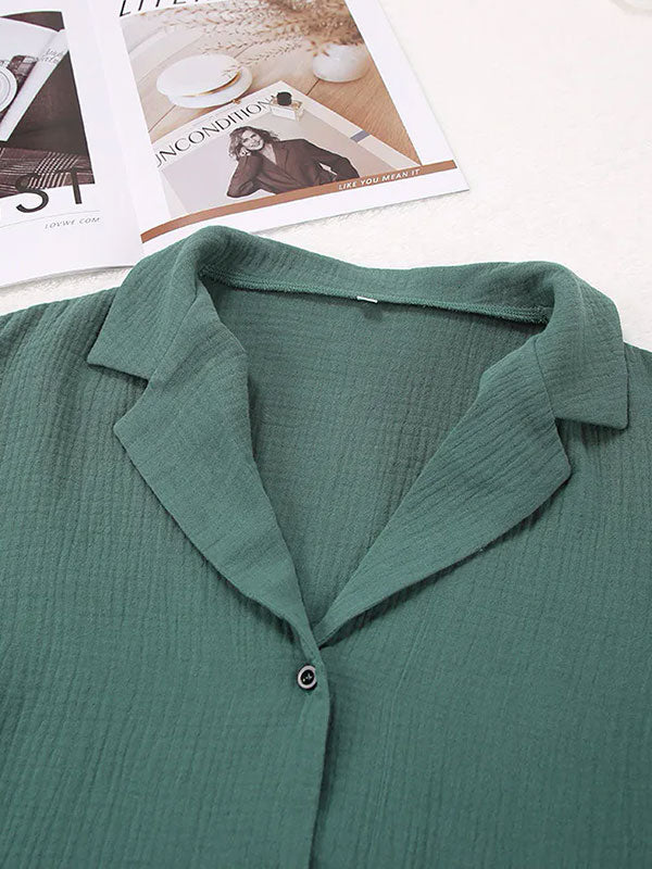 Pyjama en coton pour femme Lueur d'Émeraude | Signature