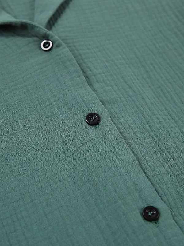 Pyjama en coton pour femme Lueur d'Émeraude | Signature
