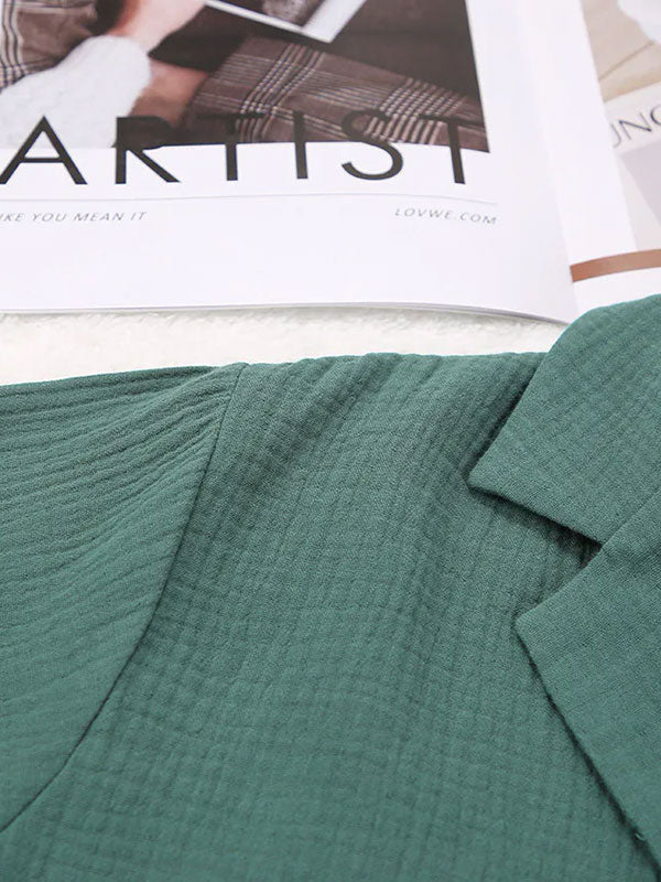 Pyjama en coton pour femme Lueur d'Émeraude | Signature