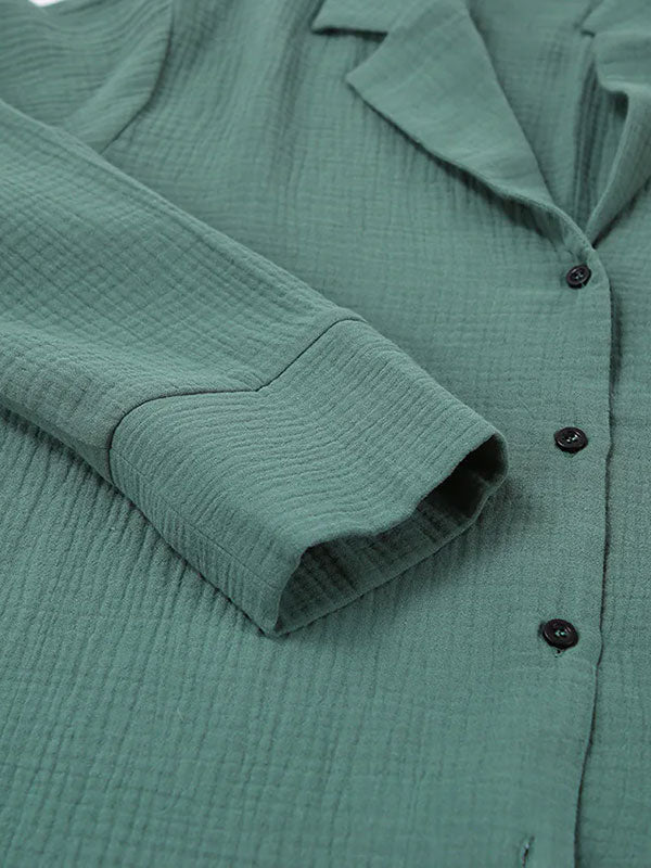Pyjama en coton pour femme Lueur d'Émeraude | Signature