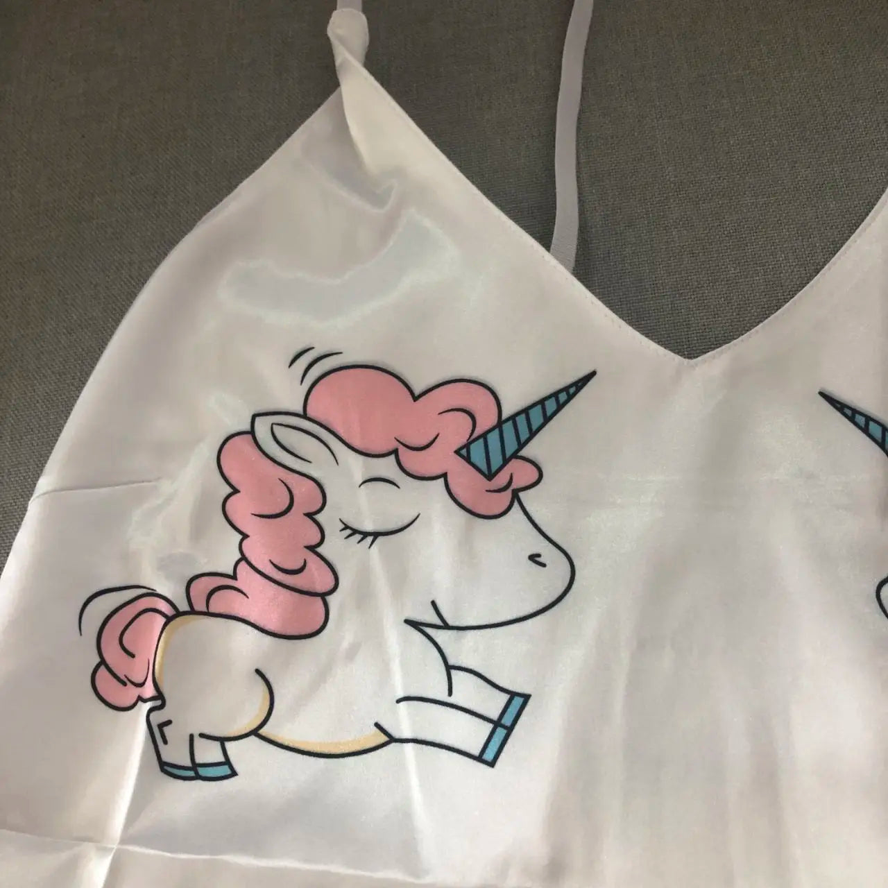 Pyjama en Satin | Licorne Rose