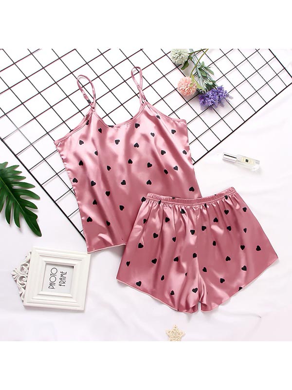 Pyjama en satin Rosée d'Amour