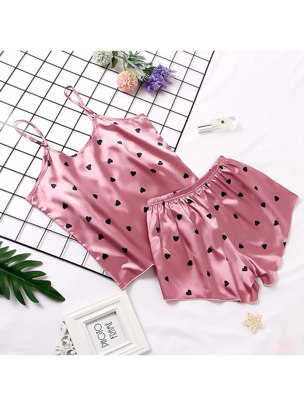 Pyjama en satin Rosée d'Amour