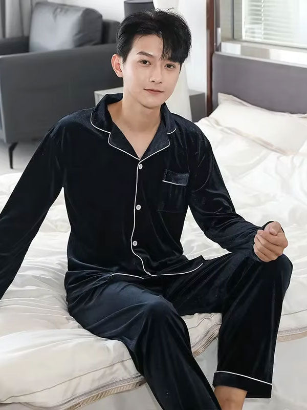 Pyjama En Velours Pour Homme Velours Hivernal