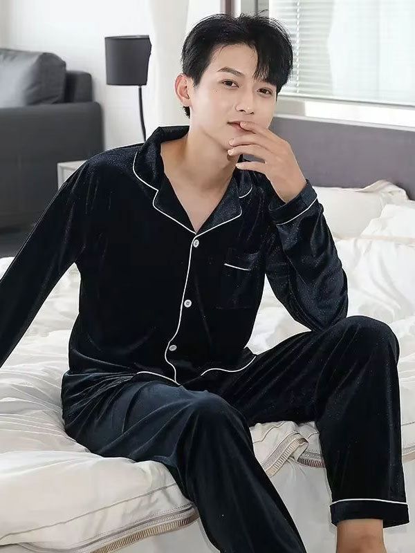 Pyjama En Velours Pour Homme Velours Hivernal