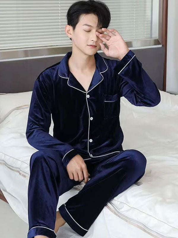 Pyjama En Velours Pour Homme Velours Hivernal