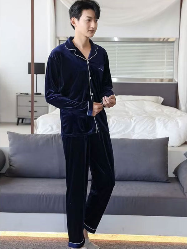 Pyjama En Velours Pour Homme Velours Hivernal