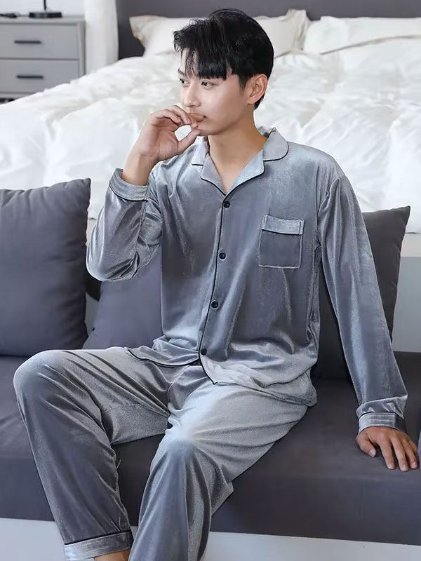 Pyjama En Velours Pour Homme Velours Hivernal