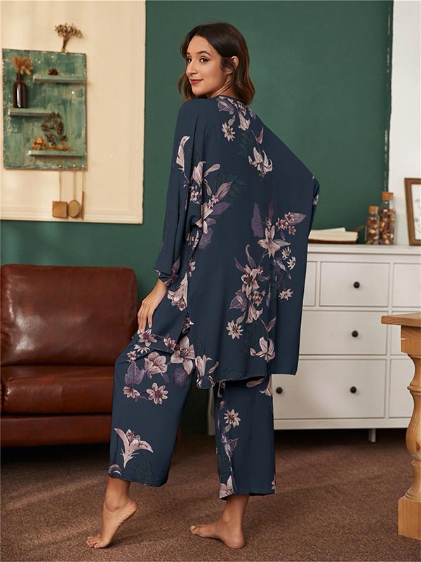 Pyjama Pour Femme 3 Pièces | Saphir Éthéré