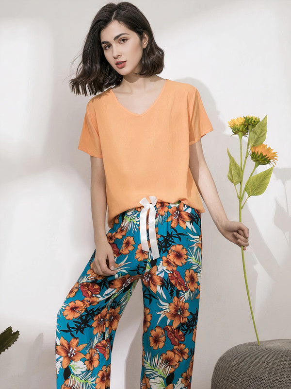 NovaLine Joli Pyjama Pour Femme 2 pièces Sous les Tropiques