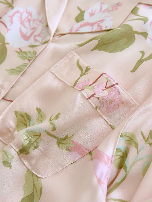 Fleur de Printemps | Pyjama Pour Femme À Manches Longues 2 Pièces