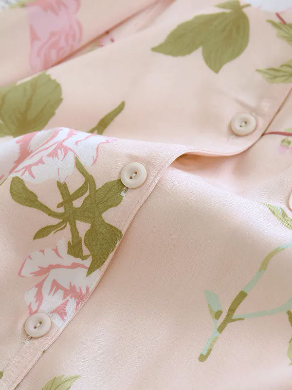 Fleur de Printemps | Pyjama Pour Femme À Manches Longues 2 Pièces