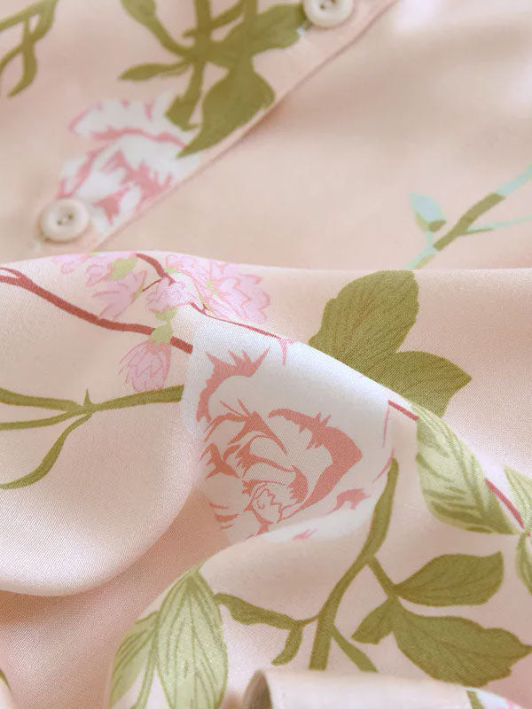Fleur de Printemps | Pyjama Pour Femme À Manches Longues 2 Pièces