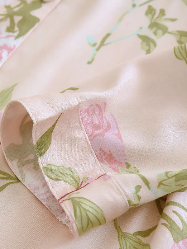 Fleur de Printemps | Pyjama Pour Femme À Manches Longues 2 Pièces