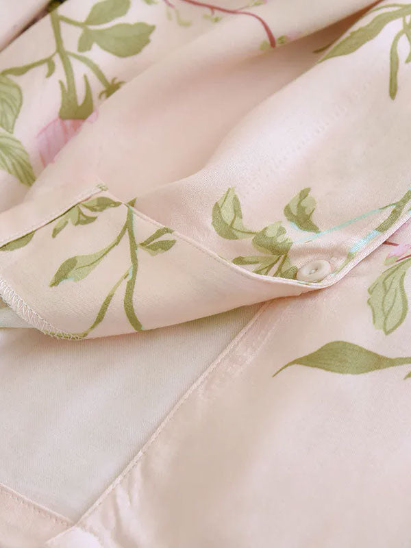 Fleur de Printemps | Pyjama Pour Femme À Manches Longues 2 Pièces
