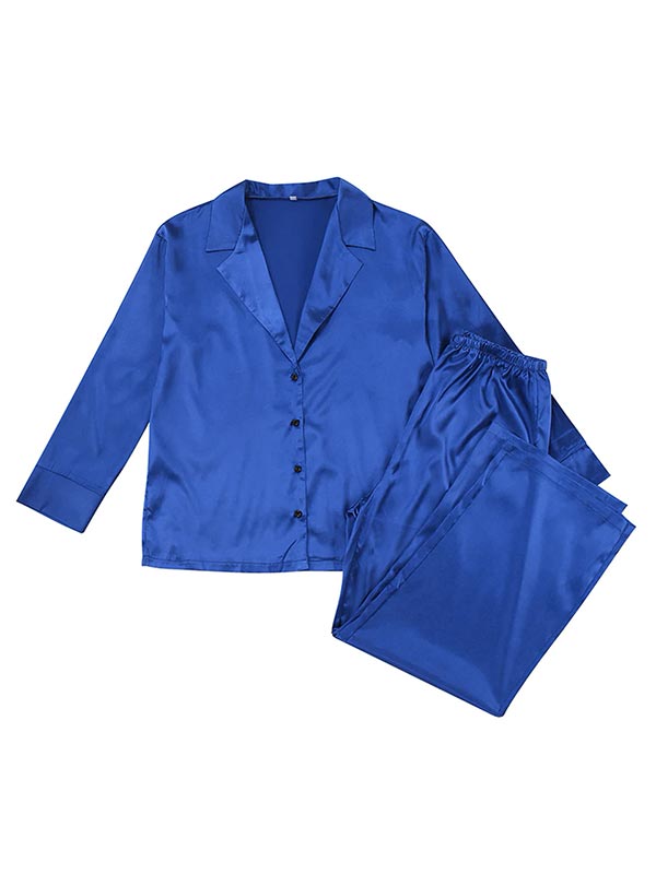 Pyjama En Satin Bleu Pour Femme | Étoile Nocturne