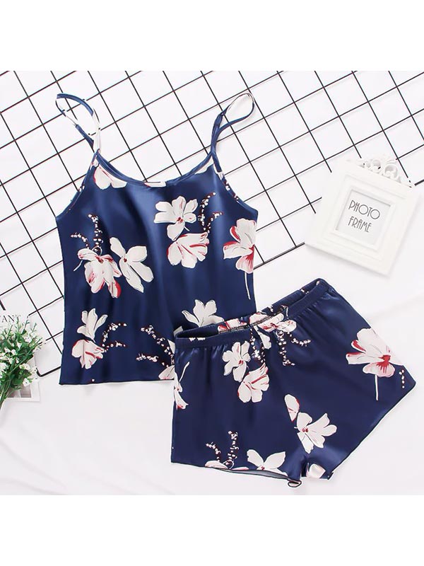 Pyjama en Satin Bleu Nuit | Signature