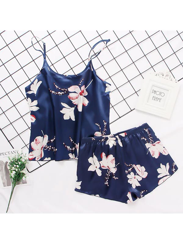 Pyjama en Satin Bleu Nuit | Signature