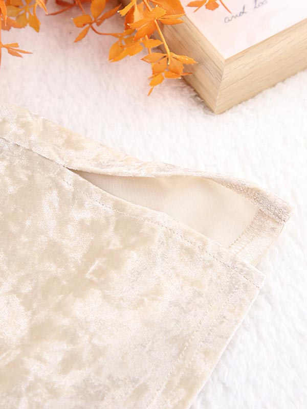 Pyjama Crème En Velours Pour Femme Éclat d'Opale